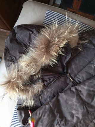 Plumas Tintoretto Marrón con pelo auténtico
