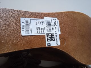 Sandalias PIECES ante marrón talla 40