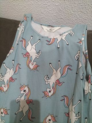 Vestido Unicornios H&M Niña Talla M