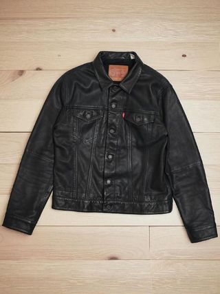 Cazadora Trucker de Cuero Oveja Levi's Talla L