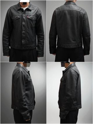 Cazadora Trucker de Cuero Oveja Levi's Talla L