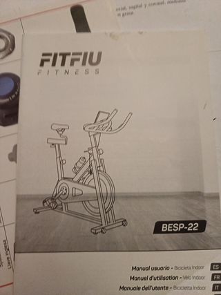 Bicicleta Estática Negra y Roja disco 24kg