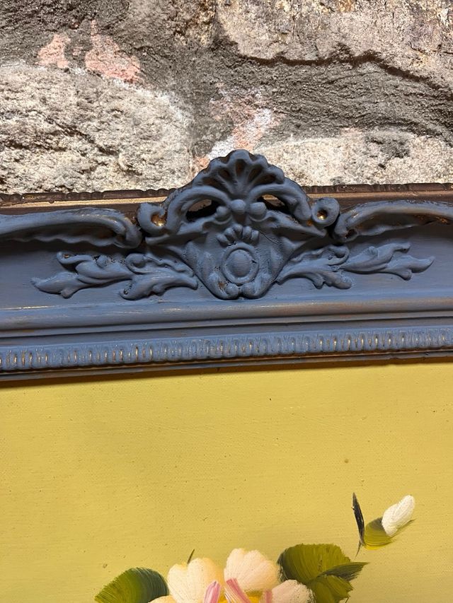 Cuadro de flores rosas y verdes