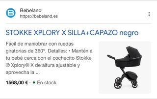 Stokke Xplory X Silla+Capazo Negro