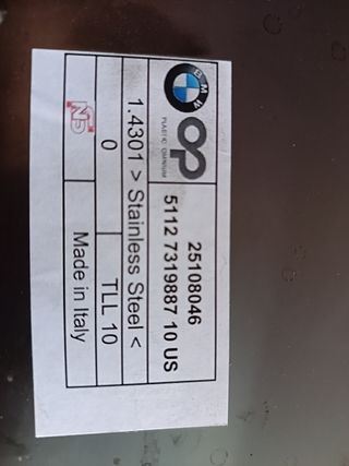 Embellecedor Parachoques BMW X6 Inox