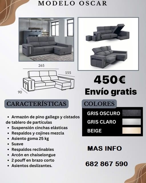 Sofá modular beige, última unidad