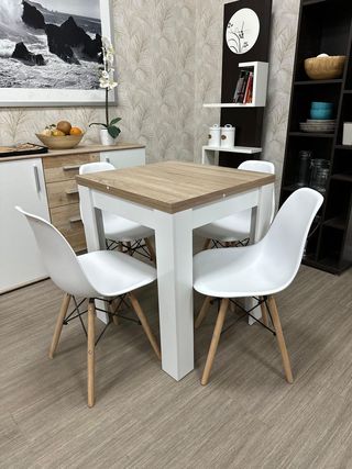 MESA EXTENSIBLE + 4 SILLAS NUEVA * VARIOS COLORES