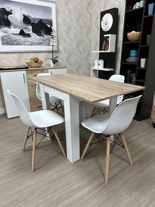 MESA EXTENSIBLE + 4 SILLAS NUEVA * VARIOS COLORES