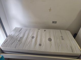 Cama nido 190x90 blanca con 2 colchones