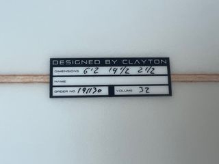 Tabla Surf Clayton Ned Kelly. 6’2’