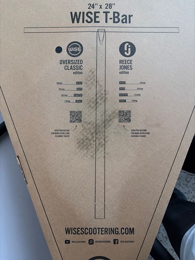 Manillar Scooter Wise T Negro NUEVO