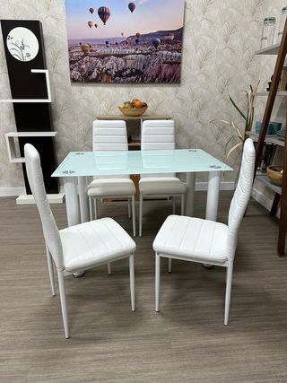 PACK MESA COMEDOR + 4 SILLAS NUEVO