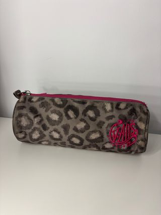 Estuche escolar estampado leopardo