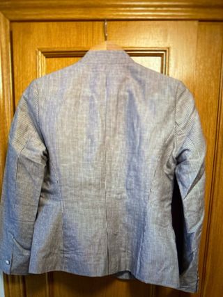 Blazer Zara Rayas Azul