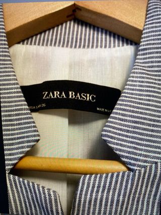 Blazer Zara Rayas Azul