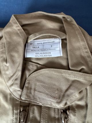 Mono de faena ejército español beige
