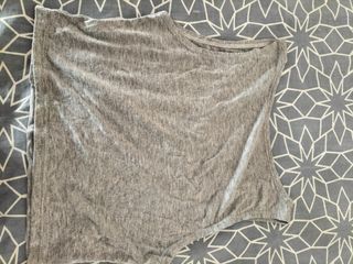 Camiseta tirantes niña gris con lunares
