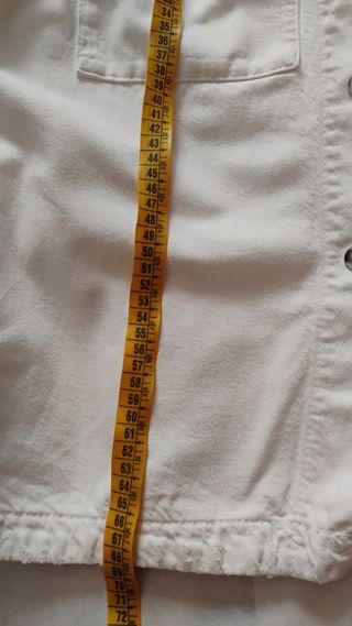 Chaqueta Zara Blanca Talla S Algodón Oversize