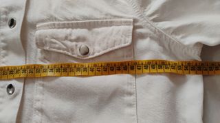 Chaqueta Zara Blanca Talla S Algodón Oversize