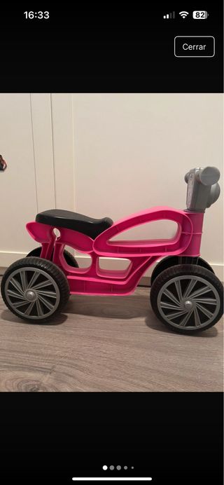 Moto de juguete infantil rosa