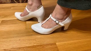Zapatos blancos T-Strap talla 36 sin estrenar