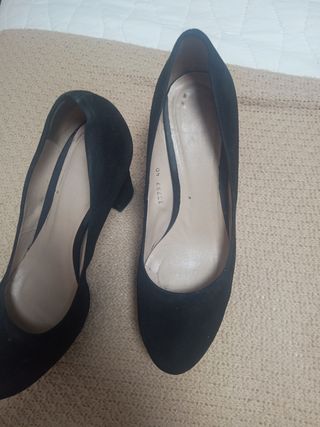 Zapatos de tacón negros talla 40 con plataforma 