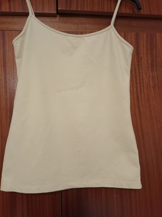 Camiseta de tirantes beig 