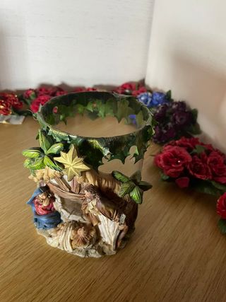 Portacandele natalizio decorato