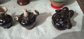 Lote de 7 botijos decorativos