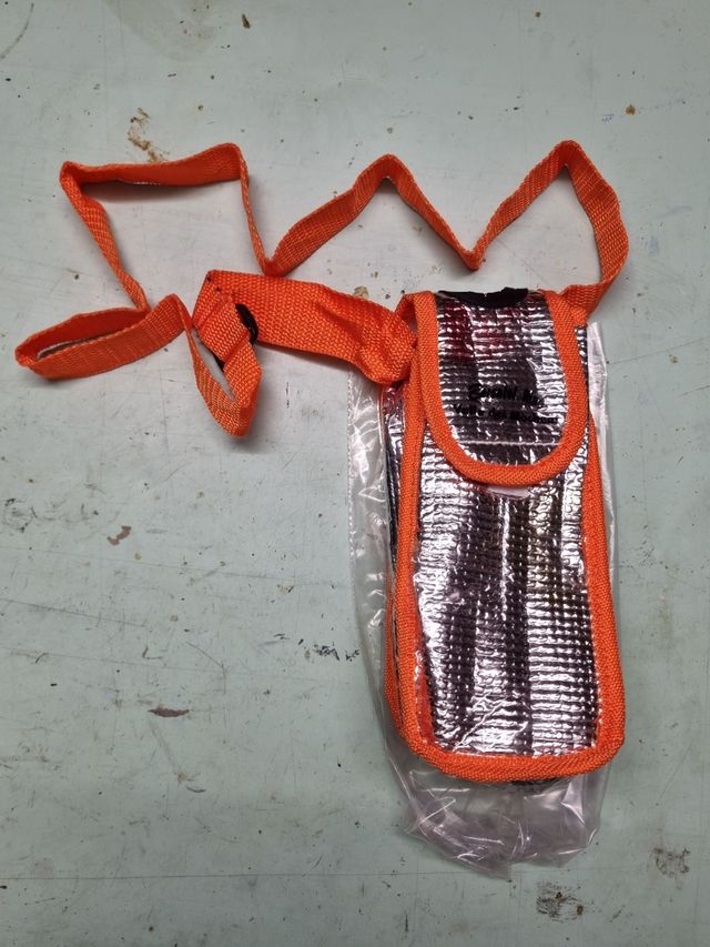 Borsetta termica arancione e argento