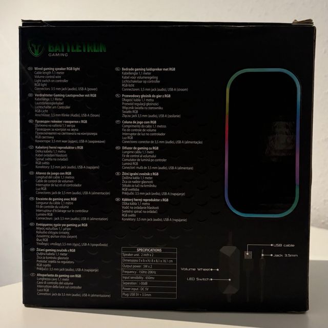 Altoparlanti da gioco Battletron RGB LED