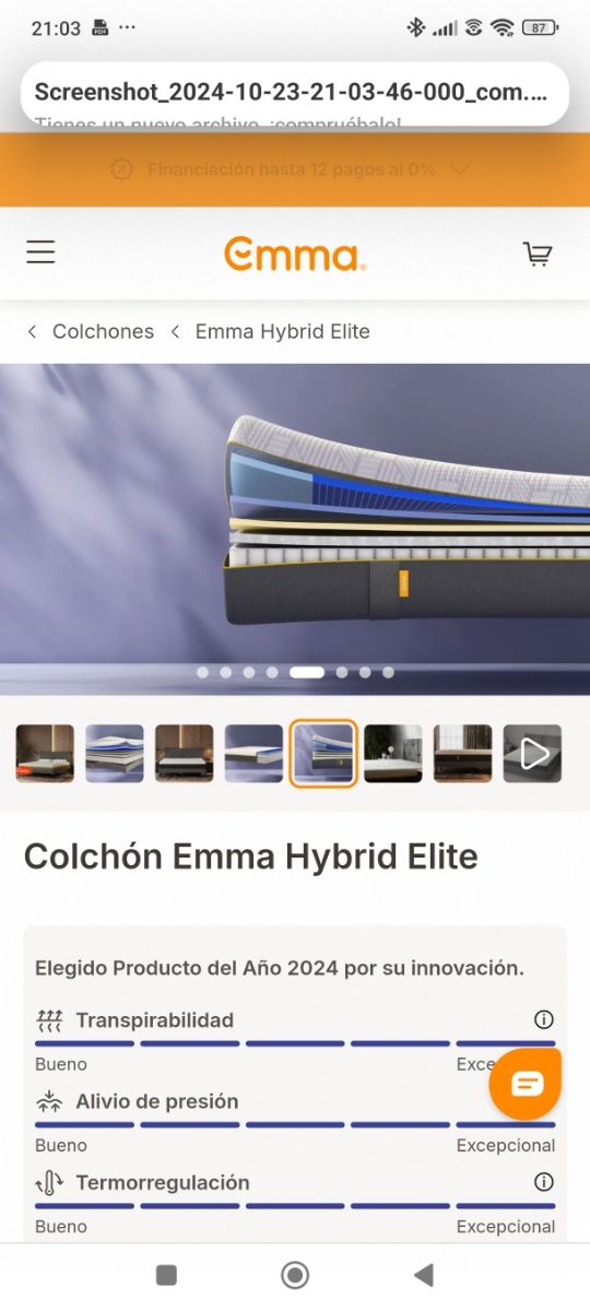 Colchón Emma Hybrid Elite