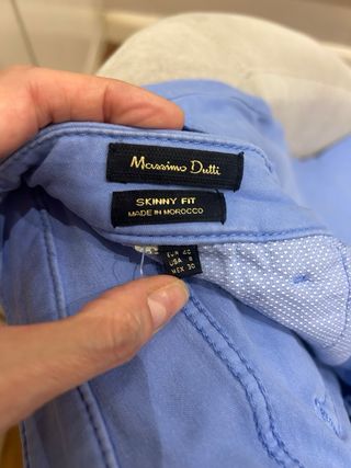 Pantalon azul skinny fit T40 Massimo Dutti