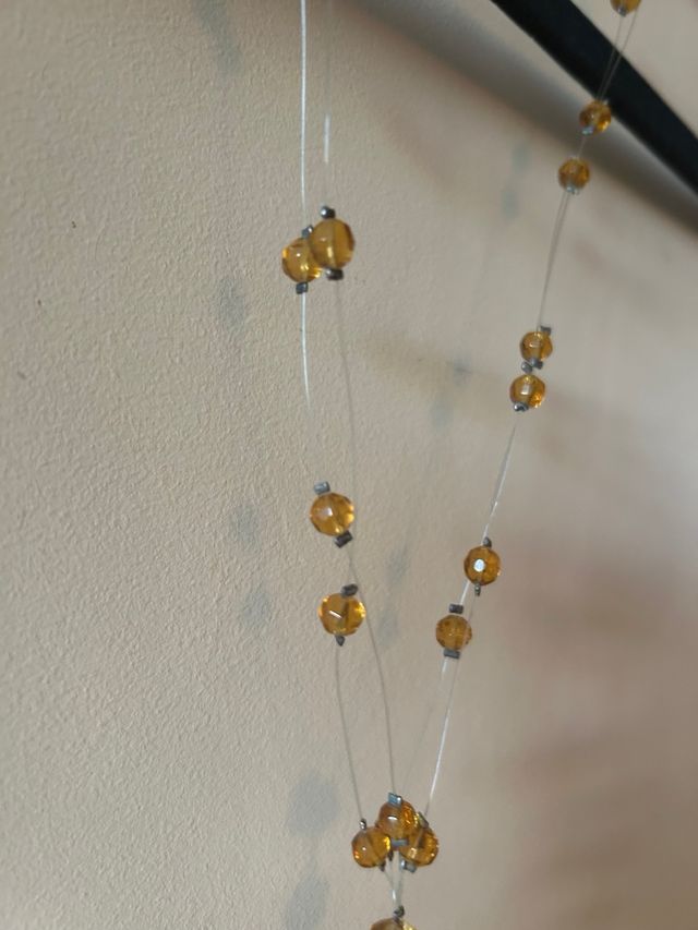 Collar ámbar claro con cuentas