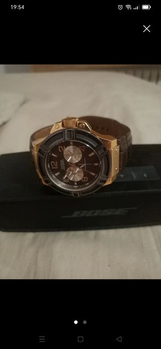 Reloj Guess Caballero Dorado y Marrón