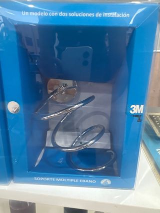 Soporte Secador Baño Metal Plateado