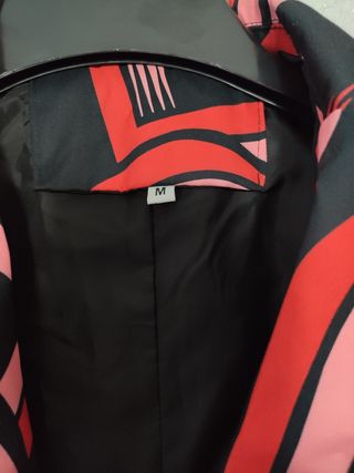 Chaqueta de Traje Estampado de Corazones