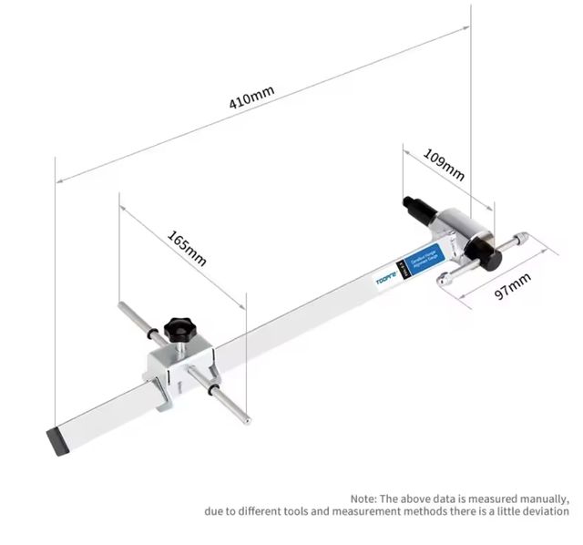 Calibrador de patilla de cambio azul