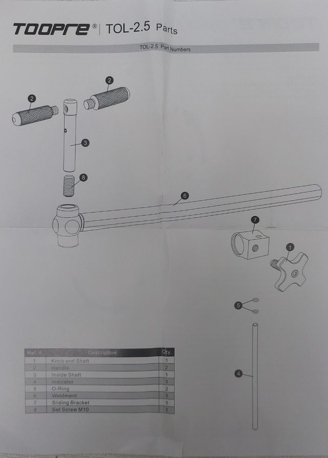Calibrador de patilla de cambio azul