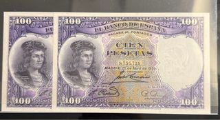 Pareja Correlativa 100 Pts 1931 Gran Capitan S/C