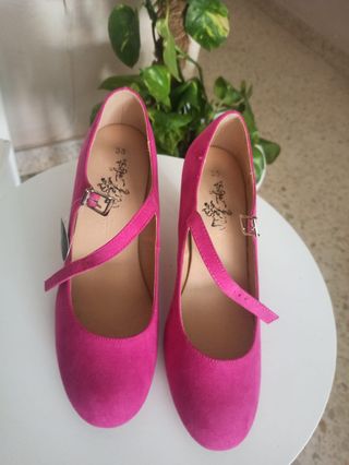Zapatos de baile rosa buganvilla talla 38