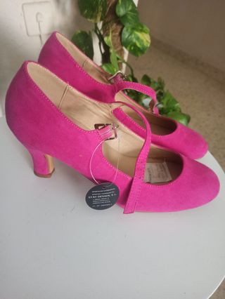 Zapatos de baile rosa buganvilla talla 38