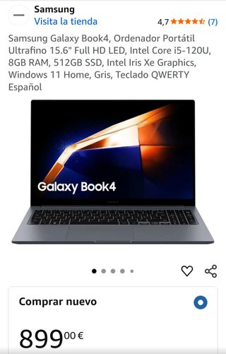 Samsung Galaxy Book4 Portátil Gris