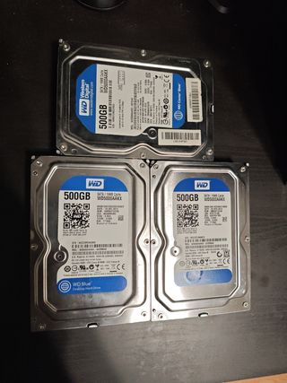 3x Discos Duros 500GB 3.5" WD
