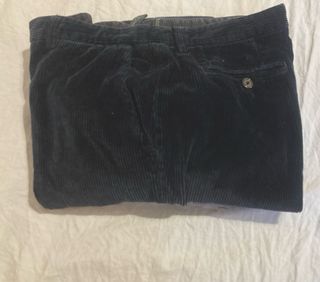 Pantaloni Etro Velluto Blu Taglia 52 italiana