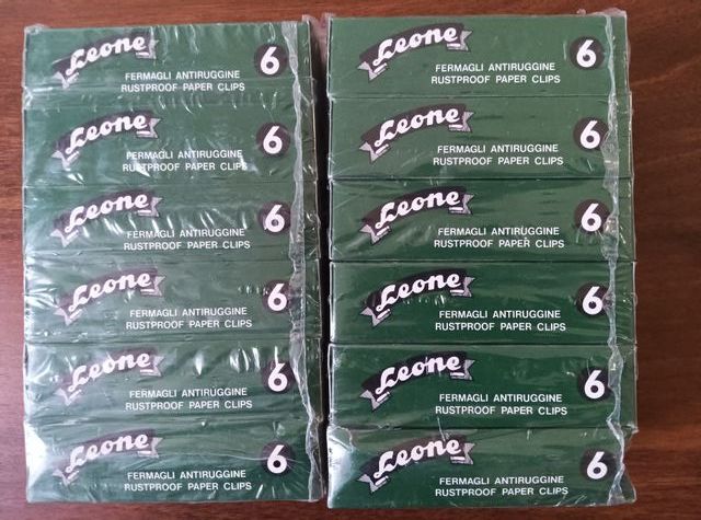 12 confezioni fermagli zincati graffette misura 6
