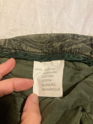 Pantaloni Etro in velluto verde taglia 52 italiana
