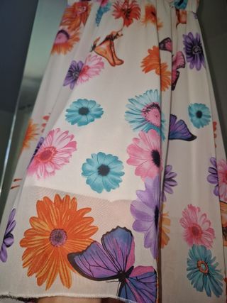 Abito donna fantasia fiori e farfalle