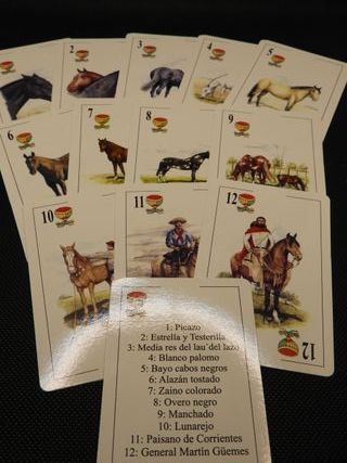 Baraja de cartas española – "Pelajes de Criollos"