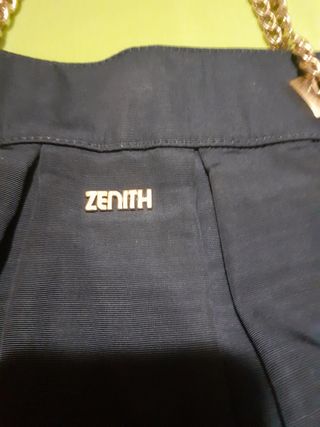 Borsa Zenith vintage blu con catena dorata